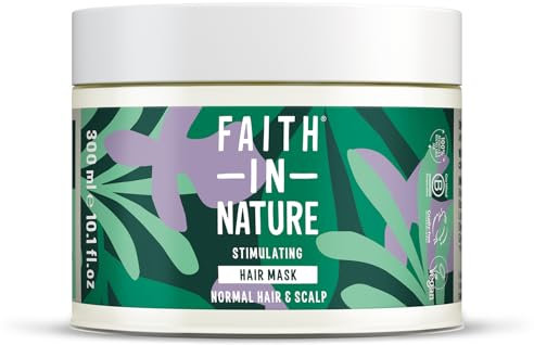 Faith In Nature Rosemary Hair Mask, Stimulating Deep Treatment for Normal Hair & Scalp, Vegan & Cruelty Free, No SLS, Silicones or Parabens, 300ml