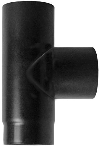 Tubo de chimenea para caldera en T 90 fm-f DN 125 esmaltado 600 grados estufa leña tubo negro CE Made in Italy