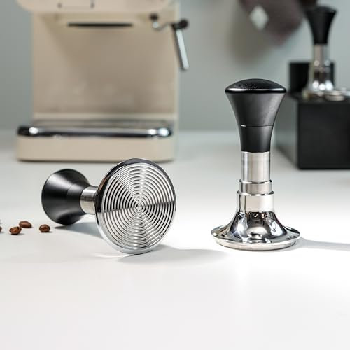 CAPFEI Kaffee Tamper 54mm【24lb~35lbs Self-Adjustable with Sound Feedback】- Kaffeespender-Stampfer - Barista Espresso Tamper mit kalibrierter Federbelastung für Sage/Breville | Ripple Base