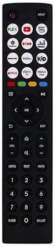 Ricambio per telecomando Hisense, telecomando universale con 9 tasti di scelta rapida, compatibile con Hisense VIDAA 4K HDTV FHD QLED LCD LED Smart TV – nessuna programmazione necessaria