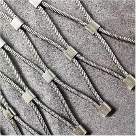 Rete di Sicurezza in Acciaio Inox 304, Rete di Sicurezza per ringhiere 8 cm/2 mm, barriera per pollame e Animali, Rete di Protezione anticaduta Flessibile antifurto (Colore: Maglia 8 cm (3,