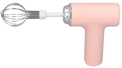 POENVFPO Batteur à œufs électrique, Batteur à Main sans Fil, Fouet à Main Interchangeable pour Crème, Vinaigrette, Beurre, Confiture (Rosé)