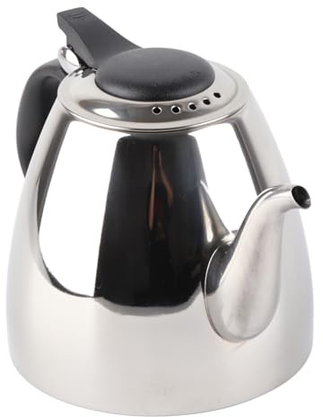 ANGGREK TEATO DE STOVETOP TEA DE TEA DE ACERO INOXIDABLE 1.2L 1.5L con Base Universal para Inducci¨®n o Estufa DE Gas ¨®mico Hervir R¨¢pido F¨¢cil DE Limpiar (1.5L)