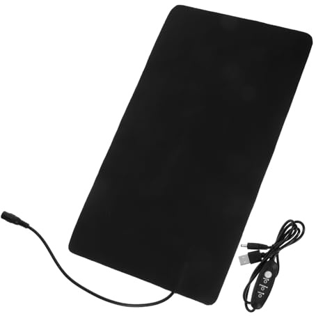CAXUSD Tapis Chauffant USB pour Plantes Réglages de Température à 3 Niveaux, Coussin Chauffant en Cuir PU et Alliage, pour Germination en Extérieur et Semis
