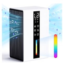 1800ML Dehumidifiers for Home with 6/12/24/36/48H Timer, Auto Off, Automatic Humidity Control (≥50% RH), Quiet Dehumidifier for Bedroom, Drying Clothes, Touch Control,7 Colour Light, Energy Saving