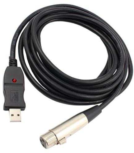 Beavorty USB Xlr Mikrofonkabel 3 Meter Flexibles Pvc Audiokabel USB Stecker Xlr Buchse Adapter für Mikrofone Gitarren und Studioaufnahme