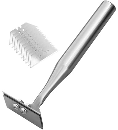 Stainless Steel Scraper, 19x5.5cm Rust-Proof Cleaning Tool with Ergonomic Handle, Premium Kitchen Gadget for Griddles, Cast Iron, Pots, Pans, Cooktops