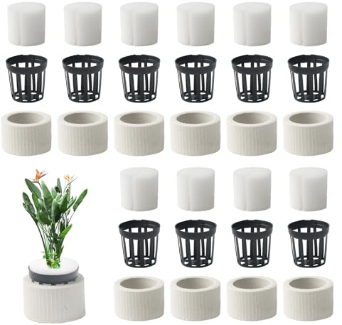 BTIUGYI 10 anillos de pesos para plantas de acuario, anclajes para plantas acuáticas, anillos de cerámica con algodón para plantas, fijador de plantas, anillo de gravedad para acuario, plantas