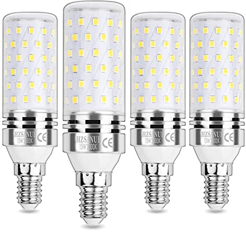 HZSANUE E14 LED Mais Lampen 15W, 3000K Warmweiß, 1700Lm,Kleine Edison Schraube Kerze Leuchtmittel, 120W Glühlampen Äquivalent,Nicht Dimmbar, 4er-Pack