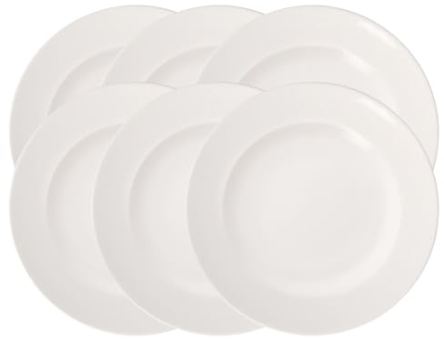 Villeroy & Boch - For Me 6x Speiseteller, Premium Porzellan, weiß