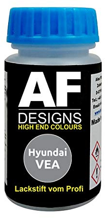 Alex Flittner Designs Lackstift für Hyundai VEA Silver Blue Metallic schnelltrocknend Tupflack Autolac