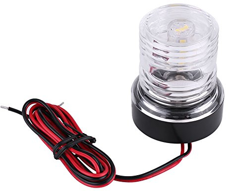 Akozon Marine Boot Allround Anker Licht 12V 360 Grad Weiße wasserdichte LED-Navigationsleuchte für alle Bootsgrößen unter 12M