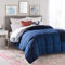 Linenspa Edredón nórdico de microfibra – relleno nórdico 4 estaciones – ultra suave – Edredon Cama 135 (200 x 200 cm), Azul Marino / Gris Oscuro