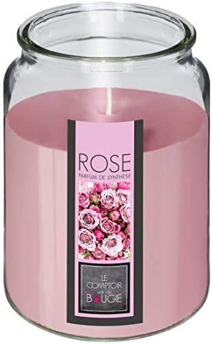Atmosphera by Merkanta Duftkerze Rosé im Glas mit Deckel, groß, 510 g, XXL, Geschenk-Idee zum Muttertag - lang anhaltend - Bis zu 85 Stunden Brenndauer
