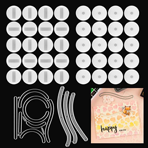 Set di 42 alianti per carte scorrevoli, rotanti e scorrevoli con rotante, fustelle a doppio lato con cerchi adesivi realizzare biglietti, fai da te, scrapbooking strumenti di scrapbooking fatti a mano