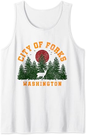 City Of Forks Washington Deer Nature Hiking Camping Pride Tank Top