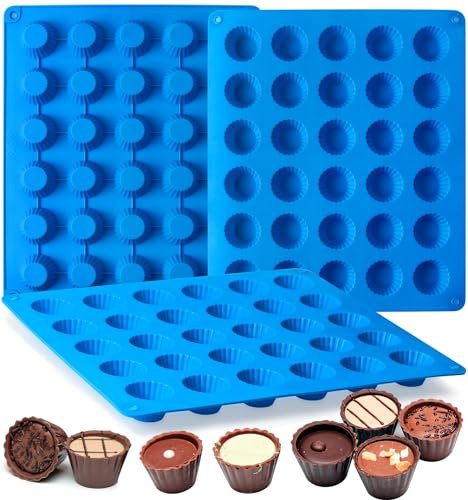 Sidosir 3 mini stampi per burro di arachidi, mini tortiere in silicone per bombe grasse, cioccolato e caramelle in silicone per brownie