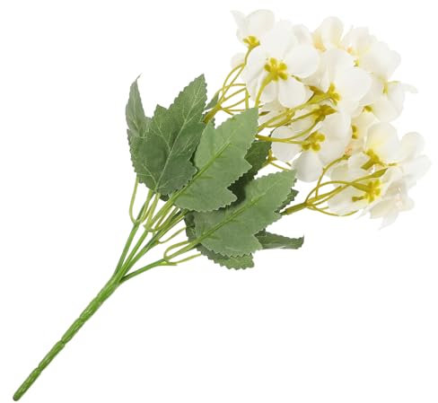 Alipis 1bund Bündel Künstliche Begonie Weiße Seidenblumen Realistische Simulation Deko Hochzeit Wohnraum Garten Pflegeleichte Kunstblumen Tischdekoration
