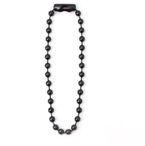 120 Stück 10cm Lang Etikettenkette Bunte Ballkette 2,4 mm Kugelkette Metall Hängekette Mit Verbindern Bead Chain Tag Kette für DIY Hängende Basteln Schlüsselanhänger Schmuckherstellung,Schwarz