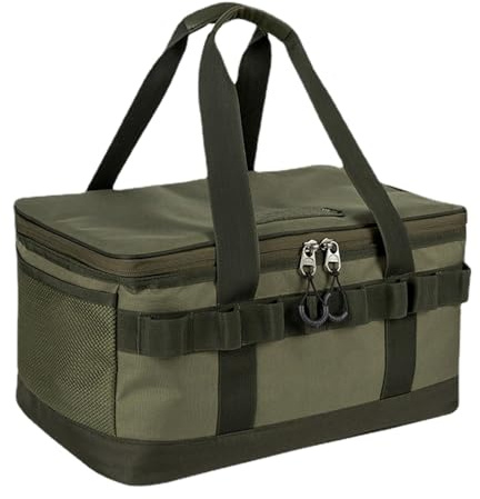 Sac à ustensiles pour le camping – Mallette de rangement polyvalente de 20 l, sac de transport pour ustensiles de cuisine de camping, sac de coffre avec poignée, organisateur d'ustensiles de cuisine