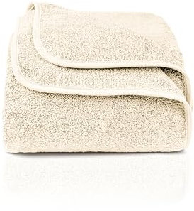 Gräfenstayn LAYNENBURG Premium Frotteedecke 150x200 cm - 100% Baumwolle - dünne & leichte Sommerdecke - Baumwolldecke als Sofa-Decke & Bettdecke - Frottierdecke & kühlende Sofa-Decke (Creme)