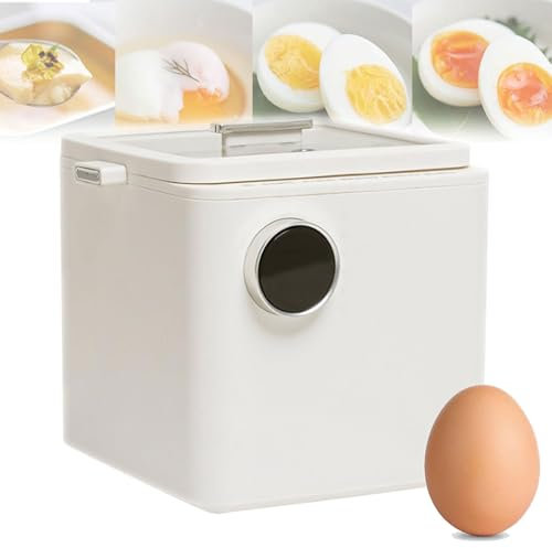 QUTBAG Cuociuova Elettrico, Cuociuova Commerciale per 4 Uova, Vaporiera da Cucina con Timer 6 Ore e 5 modalità di Prenotazione, per Uova, Pane, Torte, Zuppa