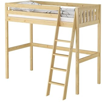 Erst-Holz®Hochbett Kieferholzbett Stockbett 90x200 aus Kiefer mit wählbarem Zubehör V-60.23-09ohne Zubehör