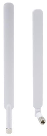 Antenna 4G LTE SMA Maschio Bianca 10dBi, 2 Pacchi Cellular Trail Cameras Extender Compatibile con B593S-850 B880 B890 B310 B593 4G LTE CPE ZTE Router hotspot mobile (Bianco)