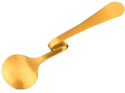 ELAYARD Cucchiaio in Acciaio Inossidabile Curvo Per Caffè e Bevande Da Miscelazione Multiuso Con Manico Lungo Adatto Per Dessert Gelati e Bar Resistente e Facile Da Pulire