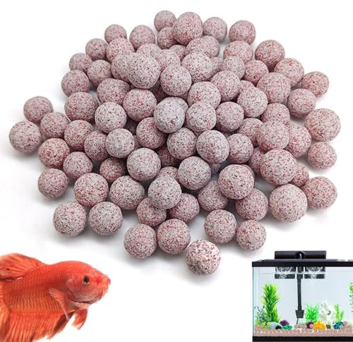 Bolas de cerámica biológica para acuario - Filtro natural de medios de 500 g, esferas de filtro de agua para filtros de canasta | Apoyo biológico para la filtración de acuarios de agua fresca y marina