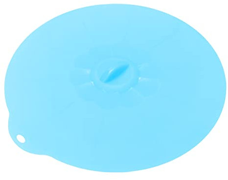BESPORTBLE 1pc Extra Large Blue Food Grade Silicone Suction Sealing Lid Super Stretchy Pan and Bowl Covers for Home Use Microwave Dishwasher Safe Design