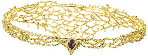 Veemoon Feen Krone Damen Tragbarer Kopfschmuck Strass Stirnband Party Tiara Requisite Metallkrone Kronen Dekoration für Fotoshootings Hochzeiten Cosplay und Bühnen Auftritte