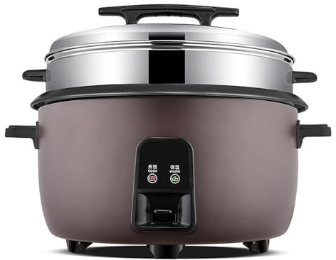 Olla arrocera con vaporera (8-45 L) Comercial Grande Antiadherente para hoteles, restaurantes, comedores y escuelas, 220-240 V (8 L)
