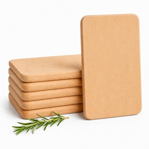 Frühstücksbrettchen 5er Set Holz | Buche Natur unbehandelt | Brotzeitbrett für Küche, Küchenutensilien | Schneidebrett | Holzbrett | Brettchen beidseitig verwendbar | Holzschneidebrett