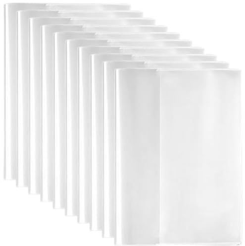 10 Stück Buchhüllen, 30, 5 x 21, 6 cm, durchsichtige Kunststofffolienschutzfolien mit selbstklebenden Streifen, wasserdichte und schmutzabweisende Buchhülle für Zuhause, Schule, Büro, Kunststoffhüllen