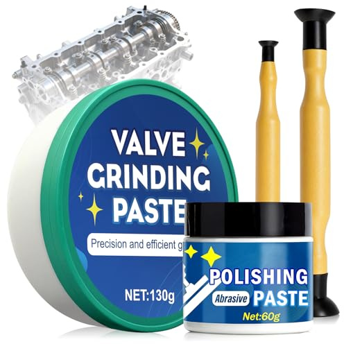 130g Pate a Roder Soupape+60g Polish Voiture+Rodoir Soupape, Pâte à Roder les Soupapes, Rectification de Précision, Adaptée la Réparation de Motos, D'automobiles, de Moteurs et de Véhicules, etc