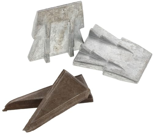 SHINEOFI Coins de Fixation pour Hache en Métal Renforcé Lot de 4 Cales 2 Coins Croisés pour Manche de Hache Outil de Renfort Extérieur Robuste et Solide Accessoires pour Usage