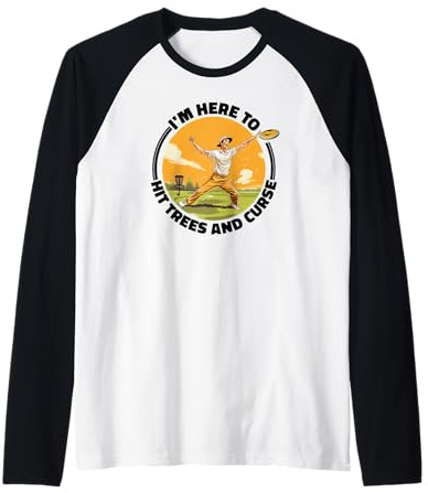 Disc-Golf-Joueur Disc-Golfing Game Dictons drôles Disc-Golf Manche Raglan