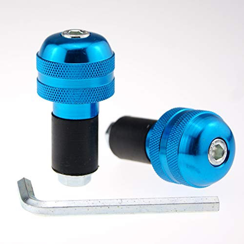 Lenkergewichte Vibrationsdämpfer Lenkerenden Motorrad Paar 7/8 Ø22 mm Blau