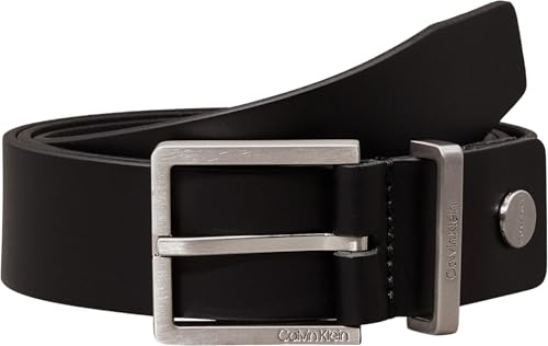 Calvin Klein herrbälte casual bälte 3,5 cm läderbälte, svart, 105