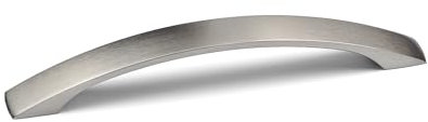 Handle & Home 160mm Brushed Nickel Bow Handle Curved Grey Kitchen Cupboard Cabinet Handle Wardrobe Furniture Replacement Upcycle