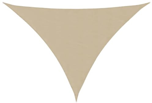 vidaXL Toldo Parasol Lona Protector Solar Sombra de Patio Jardín Terraza Balcón Parque Exterior de Vela Triangular de Tela Oxford Beige 4x5x6,4 m