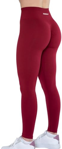 AUROLA Träningsleggings utan söm för kvinnor, scrunch tights, magkontroll, gym, fitness, tjej, sport, aktiva yogabyxor, M