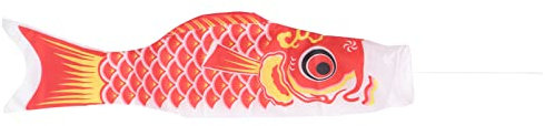 BESPORTBLE Japanischer Karpfen-windsack Koinobori Rot Aus Polyester Für Außenbereich Zuhause Boot Dekoration Langlebig Mit Drahtöffnung Zum Aufhängen