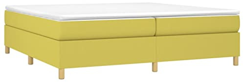 vidaXL Boxspringram, tyg, grön, 200 x 200 cm, säng, sovmöbler, sängbotten, spjälsäng, sängram, dubbelsäng, resår, sängar, spjälsängar