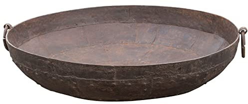 Biscottini Contenitore in Ferro 94x24x94 cm Adatto Come braciere da Giardino | Particolare fioriera da Esterno Grande