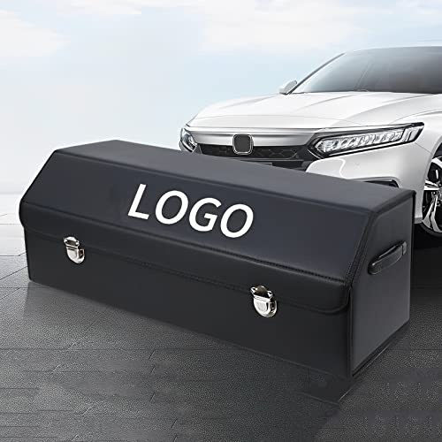 Kofferraumtasche – Kofferraum-Organizer mit Logo/Text, Rutschfester Kofferraum, strapazierfähiges Leder, Aufbewahrungsbox, Werkzeugtasche – geeignet für alle Fahrzeuge