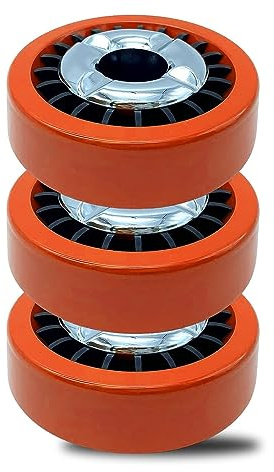 Clearfee Retro Windaschenbecher mit Gluttöter | aus Metall, Rostfrei Sturmaschenbecher | Rund Aschenbecher für Innen & Außen | auch ideal für Gastronomie, Garten, Balkon, (3 Stück, Orange)