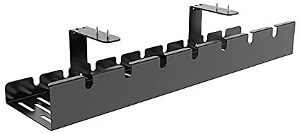 WAOCEO Kabelmanagement Metallkabelmanagementlösung Leistungsstreifen oder Surge-Protektoren Power Strip-Häute unter Schreibtisch, Speichern Sie Platz, Kabelbox Organizer Kabelbox (Color : Schwarz)