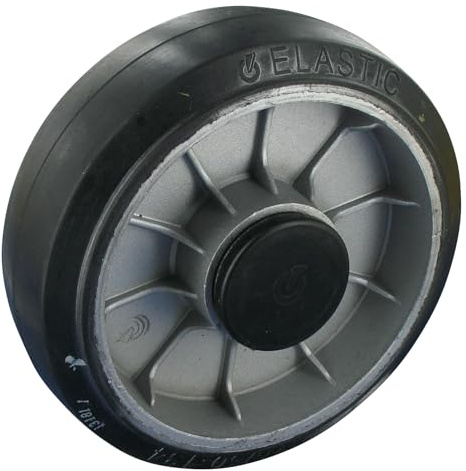 Rollentechnik Hubwagen Lenkrad Hubwagenrad 170x45 mm Elastik-Gummi mit Kugellager Bohrung 20 Nabenlänge 57 Einbaulänge 53